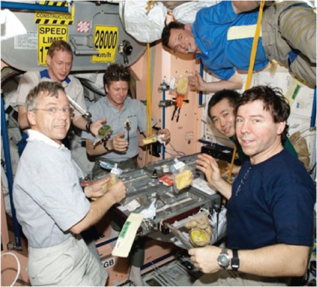 Lunchtime on the International Space Station