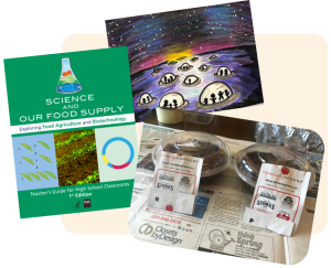 sample of resources; seed packets, postcards, booklet